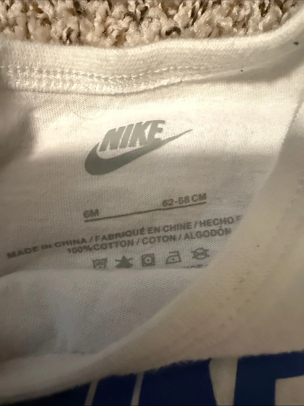 Nike Baby White & Royal Blue One-Piece Set